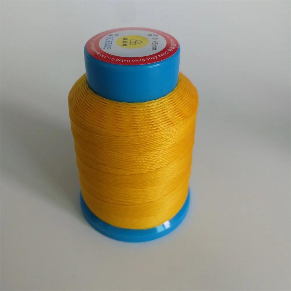 100 м 0,65 мм Вощеная Полиэфирная нить Традиционная ручная строчка сумки для кошельков ремесло браслет не-Делимые кожаные швейные нитки - Цвет: Yellow 8505