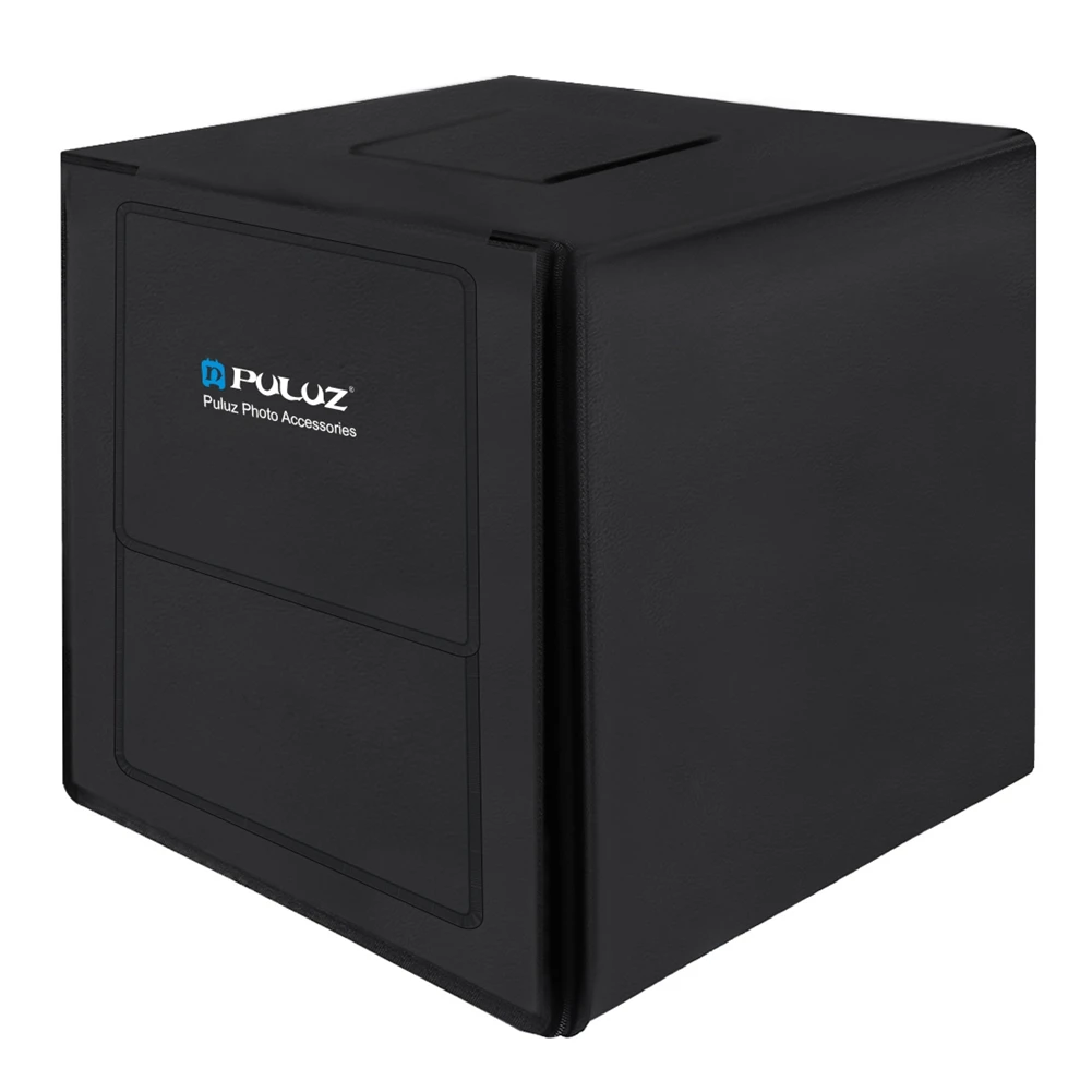 PULUZ Портативный Студийный светильник, складной софтбокс для съемки, палатка 80 Вт, светодиодный фотобокс 80 см, 5600 K, мини-Фотостудия+ фон, штепсельная вилка Великобритании