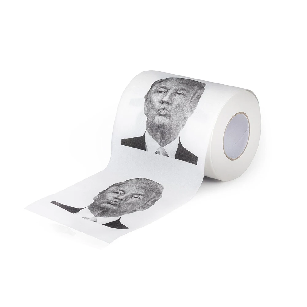 1 рулон президент Дональд Трамп туалетная бумага рулонный кляп подарок Шуточный розыгрыш распродажа хороший дропшиппинг