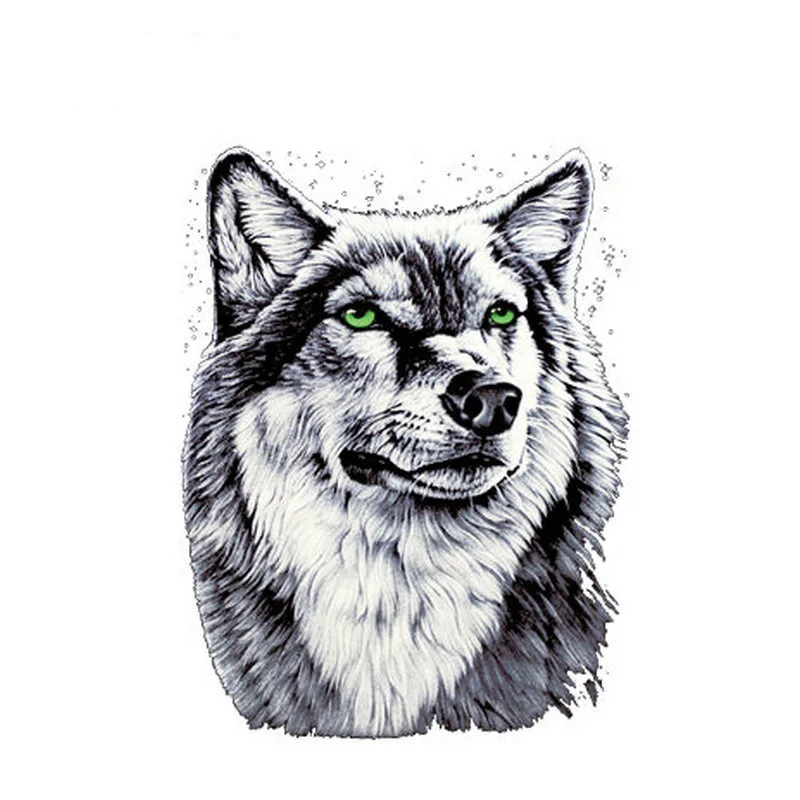 

Clothing To Iron-on Patches Personality Wolf Patches A-level Washable Heat Transfer Stickers 25*19cm Appliqued