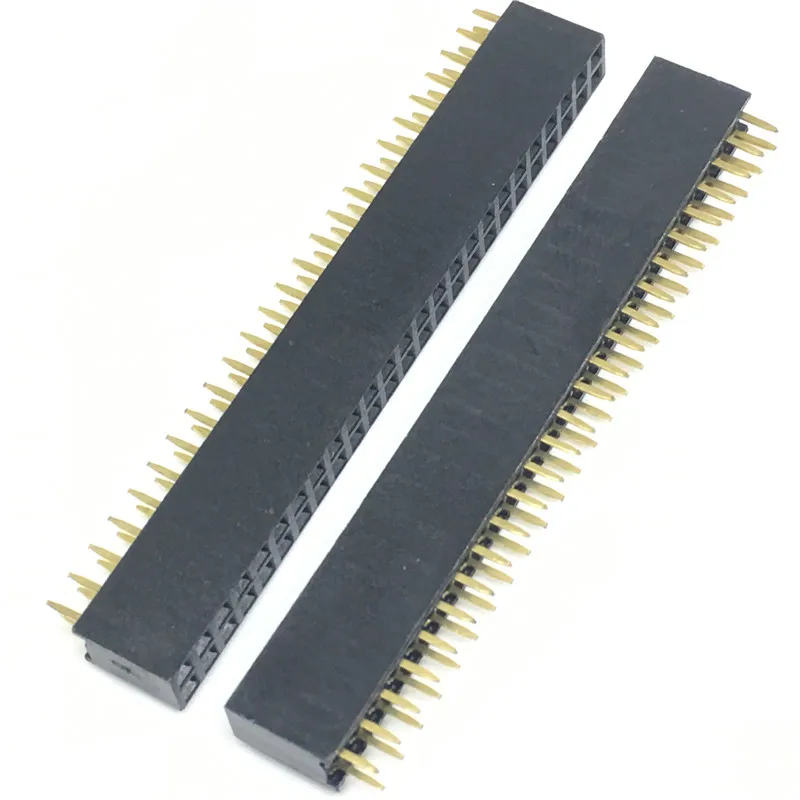 10 Pcs Per Lot 2.54mm 2x25 Pin 50 Pin Female Double Row Straight Pin Header Strip