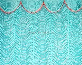 

New Tiffani Wave Fireproof Velvet Wedding Stage Backdrop For Wedding/Home Curtain