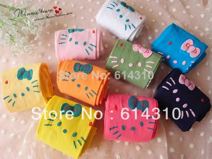 Леггинсы для маленьких девочек; 10 шт.; яркие разноцветные колготки на выбор; ftwt0002