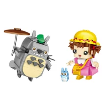 Hayao Miyazaki, image japonaise classique, mini bloc de dessin animé, Totoro mei, micro briques de construction en diamants, jouets éducatifs