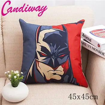 

45x45cm Cotton pillowcases batman style household pillowcase NB008