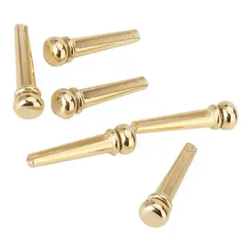 

6pcs Gold Beautiful Brass Guitar Bridge Pins End Pin Set