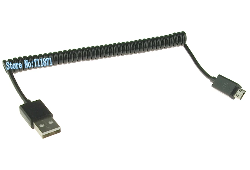 Car use Helical spring telescopic Micro USB line Wire Tablet Mobile phone charging data transfer Car USB 5P Micro Cable