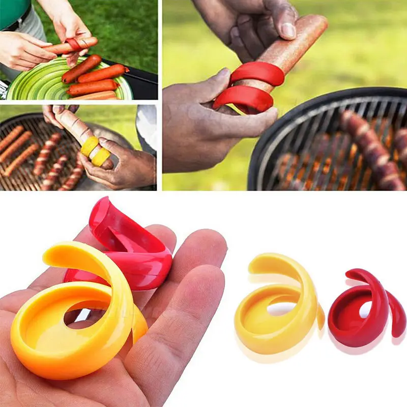 

2019 New arrival Best price Utility 2PC Spiral Hot Dog Cutter Slicer Fancy Sausage Cutter Slice Your Wiener Kitchen BBQ tool