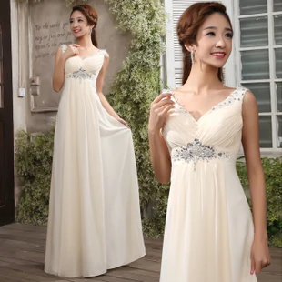 

Champagne long design formal dress 2013 wedding formal dress double-shoulder slim evening dress the bride evening dress cgtrhyt