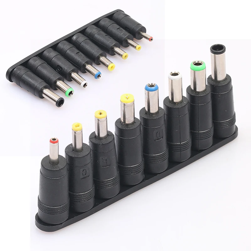 8Pcs/lot Universal DC Power Adapter Plug Charger Tips Head For PC Laptop Charger Adapter Tip