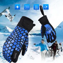 Водонепроницаемый Лыжный спорт перчатки зимние ветрозащитные снегоход сноуборд перчатки зимние Для мужчин Для женщин Сноубординг девочек Лыжный Спорт Перчатки
