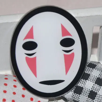 Kawaii Harajuku NO FACE MAN значок акриловая брошь японское аниме одежда значок декоративный Rozet воротник шарф Нагрудный значок брошь - Цвет: Никелевый