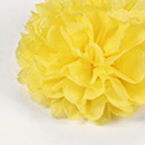 Color 06 2 шт./лот помпоном бумага для рукоделия цветочная ткань Бумага Pom Poms Цветочные шарики для Свадебный декор для комнаты вечерние поставки - Цвет: Color 06