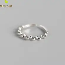 925 anillos de plata esterlina Flyleaf para mujer, cuentas irregulares para mujer, joyería fina de moda, anillo abierto Simple Vintage de alta calidad