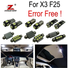 21 pz X Canbus Free error LED della lampadina di lettura Interno mappa dome Luci sul tetto Kit completo per BMW X3 F25 (2011-2017)