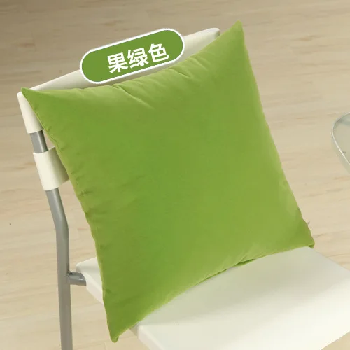 Однотонное яркое короткое плюшевое удобное бархатное сиденье для автокресла декоративная наволочка, однотонный желтый оранжевый зеленый винный - Цвет: 4