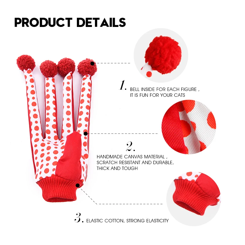 Interactive Toy Lovely Ball Pet Funny Toy Cute Polka Dot Cat Toys Scratch Glove Toy 4 Colors Crazy Loving for Kitten Scratcher Interactive Toy Lovely Ball Pet Funny Toy Cute Polka Dot Cat Toys Scratch Glove Toy 4 Colors Crazy Loving for Kitten Scratcher