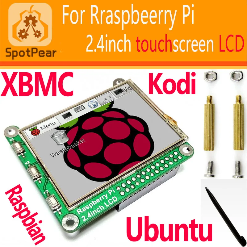 Raspberry Pi LCD 2 4 дюймовый сенсорный экран 48 МГц высокоскоростной ЖК дисплей smart than pi 3 5