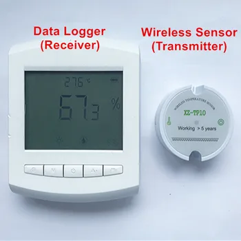 

470mhz wireless temperature recorder with alarm digital temperature sensor transmitter and receiver 433mhz wireless transmission