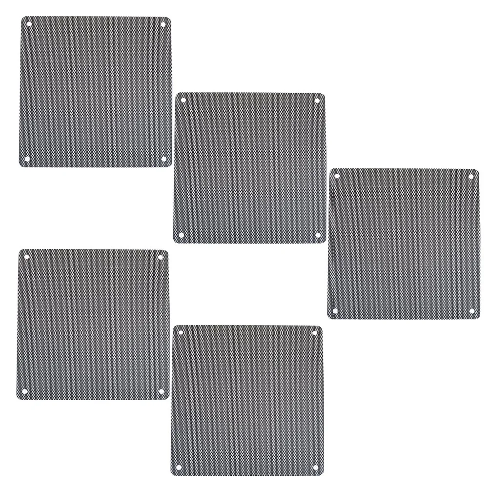 

5pcs Black Color PVC Computer PC Cooler Fan Case Cover Dust Proof Mesh, 140 x 140mm