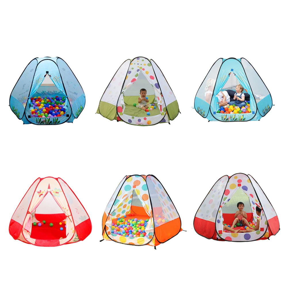 

Children Beach Tent Kids Ocean Ball Pit Pool Baby Toy Bedding Crib Netting Game Play Tent W/ Ball Hoop In/Outdoor Foldable House
