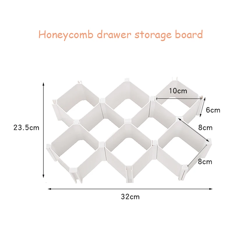 Регулируемый ящик сотовая доска перегородка разделитель коробка-разделитель DIY нижнее белье Органайзер косметический пластиковый ящик для хранения