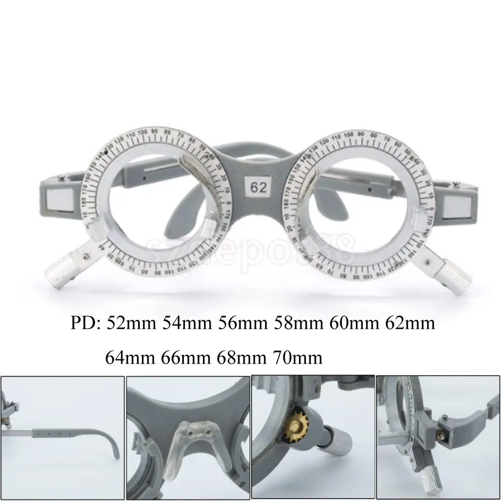 2pcs Adjustable Universal Optical Trial Lens Frame Eyeglasses Optometry Optician Optic Test Trial Lenses Frame 62mm 58mm