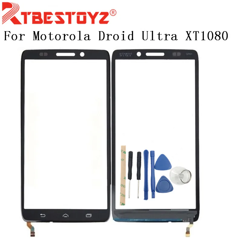 

RTBESTOYZ 5.0 inch Front Outer Screen Glass Lens For Motorola Droid Ultra XT1080 XT1080Maxx Touch screen/mirror + tools
