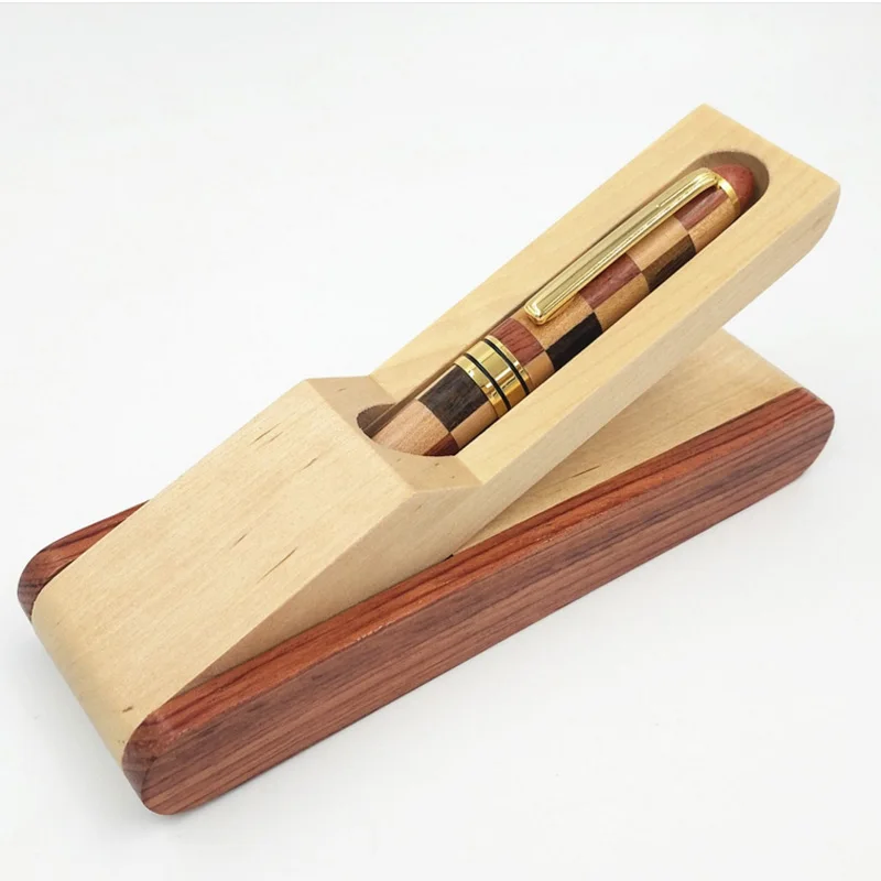 Wholesale luxury handmade  wood Gel ink  pen 0.5mm  pen box  as gift for business and office image_0
