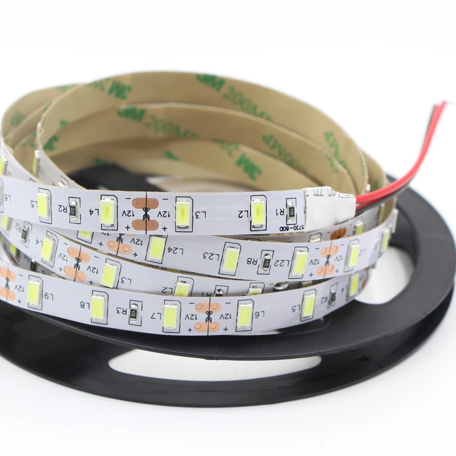 Светодиодная лента 5630 5730 SMD 12 В гибкий светодиодный светильник 60 светодиодов/м 90