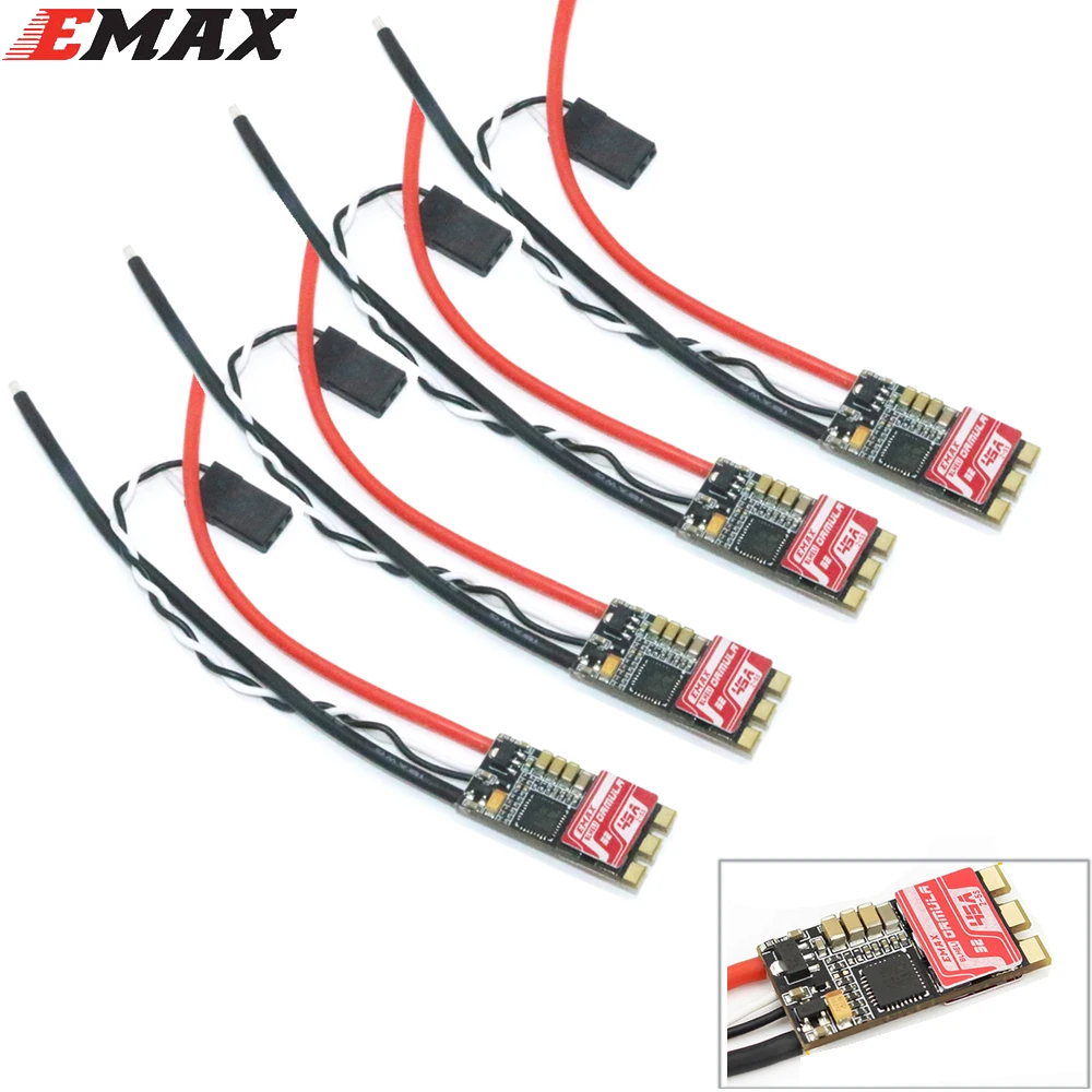 

4pcs Emax Formula 45A Blheli_32 2-5S Brushless ESC for RC Quadcopter Multicopter