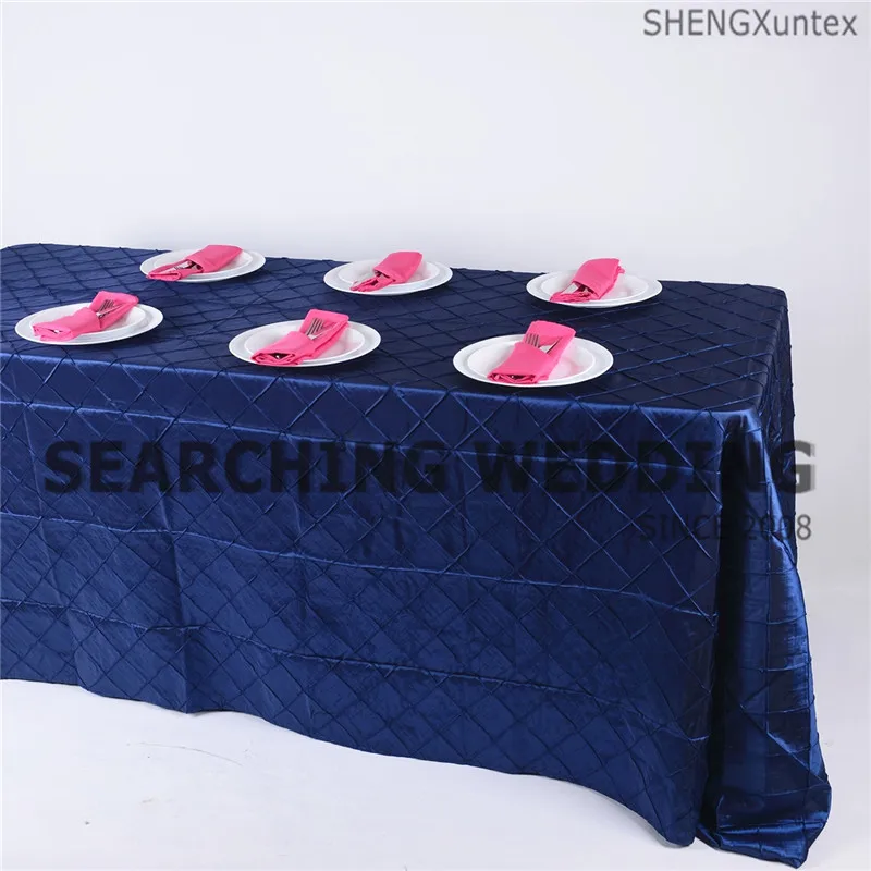 navy blue 9" x 156" прямоугольная тафта с мелкой складкой скатерть \ Свадебная скатерть - Цвет: navy blue