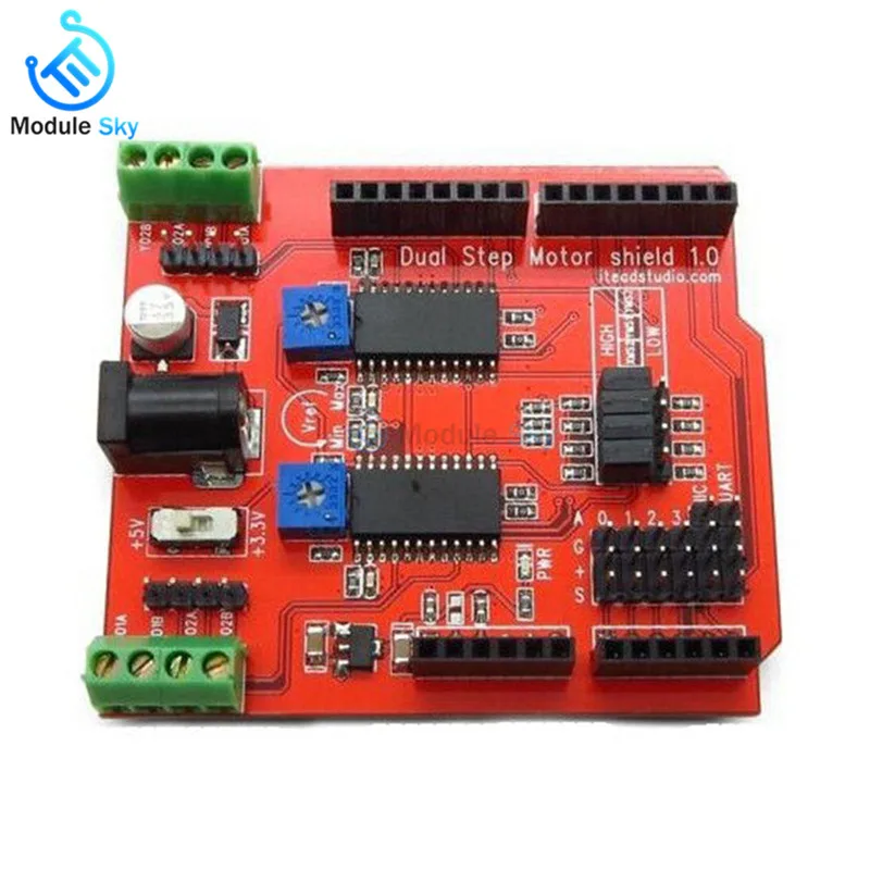 

2-way A3967 motor development board A3967 EasyDriver Dual Shield Stepper Motor Driver for 3D Printer Module 3.3~5V