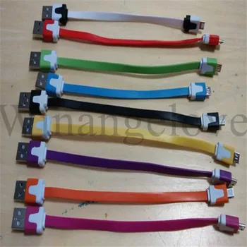 

20cm short Flat Noodle Micro USB Data Cable Charger Charging Cable V8 Accessory Bundles for Samsung Galxy S6 s7 for Nokia