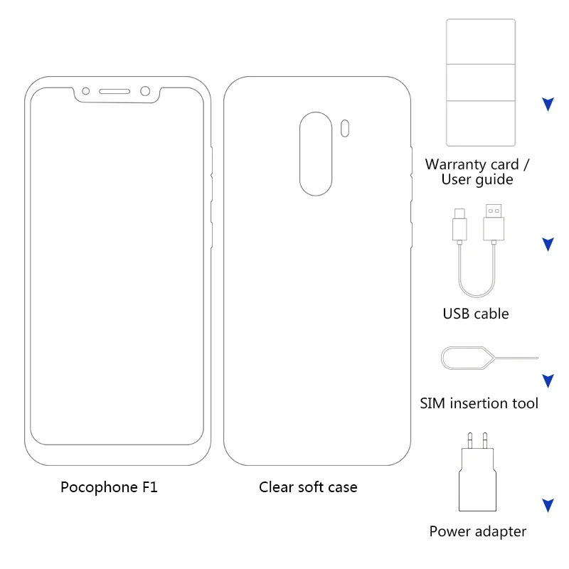 Смартфон Xiaomi POCOPHONE F1 6GB 128GB Snapdragon 845 6 18 &quotполноэкранная фронтальная камера 20 МП