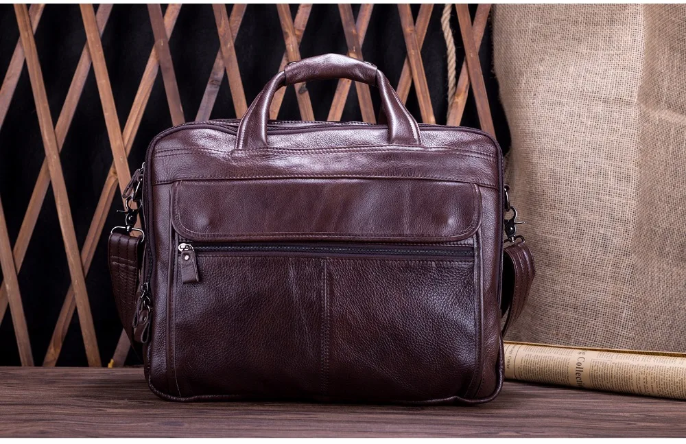 Мужской портфель из натуральной кожи винтажный портфель для ноутбука сумки для компьютера юрист сумка через плечо мужская сумка