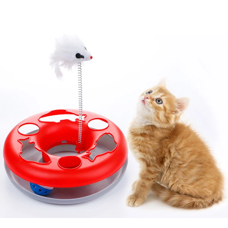 New Pet Cat Toy Combination Mouse Ball Toys Chase Game Cat Pet Track