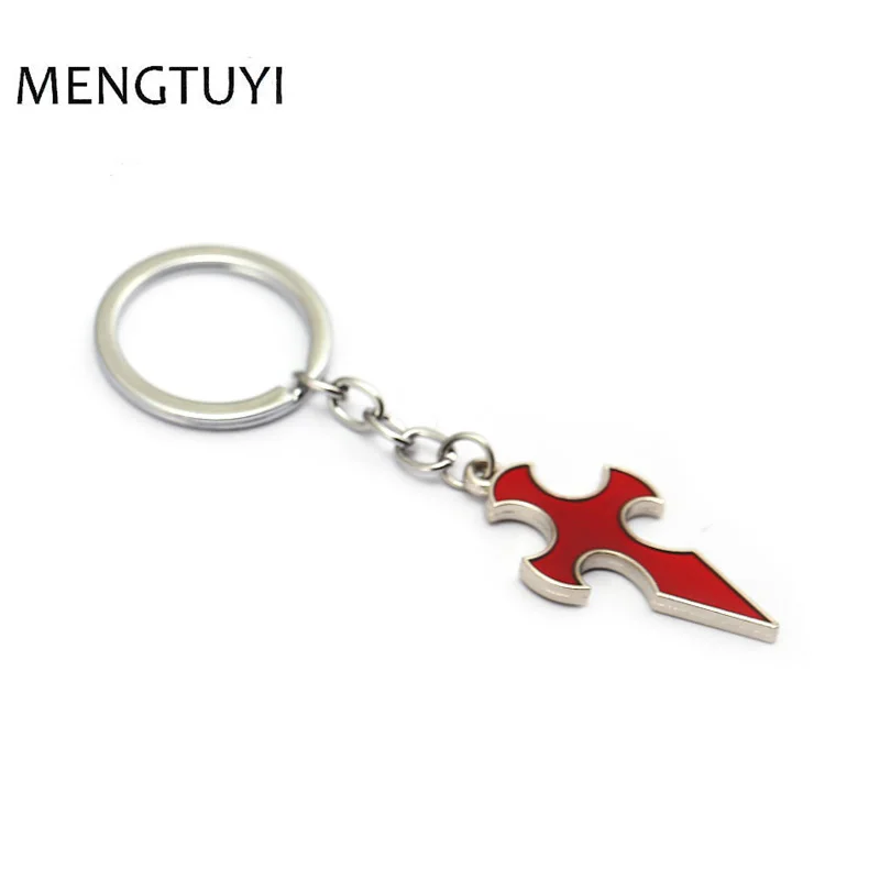 J Store Anime Sword Art Online Keychain Knights' Sign red cross Key chain trinket llaveros for