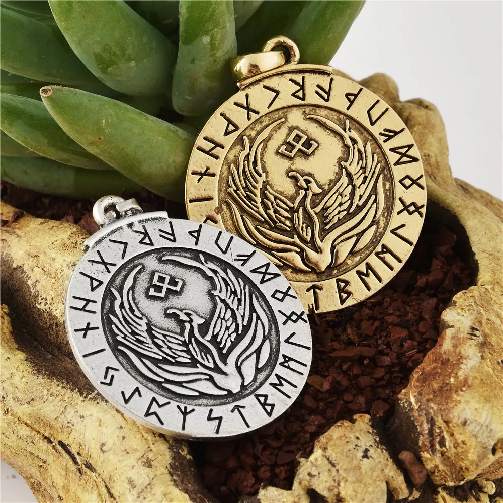 

Viking Phoenix Pendant Vinatage Phoenix Rune Pendant Ethnic Drop Shipping