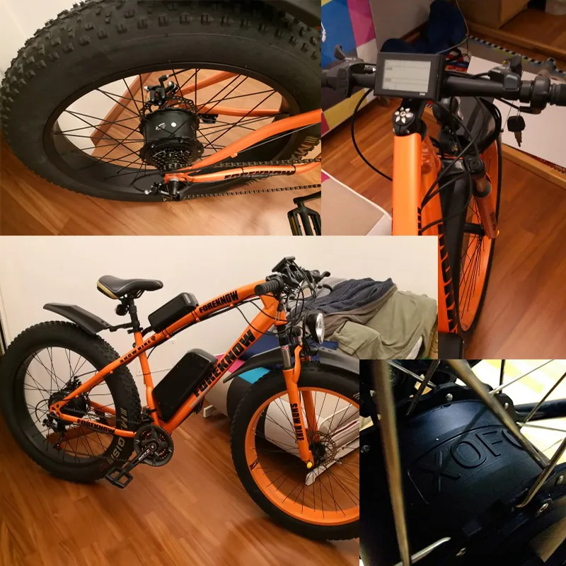 2" 4,0 Fat Bike комплект для переоборудования электрического велосипеда с samsung 48V12AH/14AH LG16AH литиевая батарея задний мотор колеса e велосипед Ebike комплект