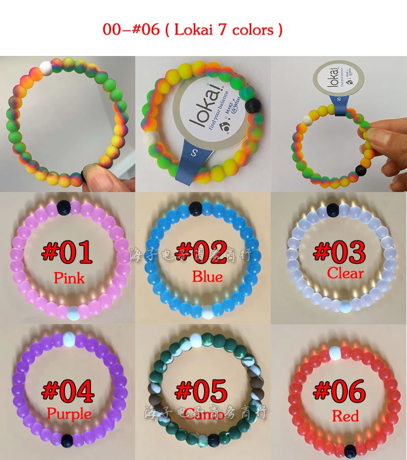 50P Lokai bracelet 31 colors Red Clear Blue Pink Camouflage neon lokai
