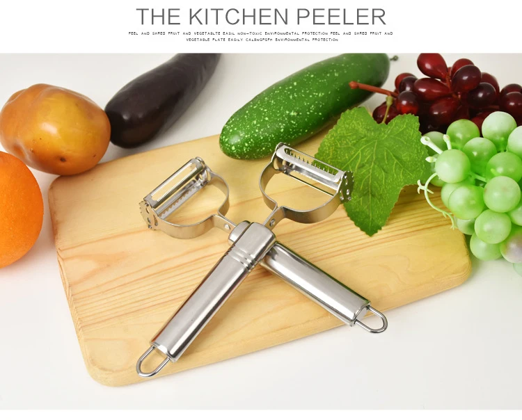 Кухонные принадлежности, инструменты для приготовления пищи, многофункциональный нож для чистки и нарезки соломкой, Овощечистка, двойная строгальная терка