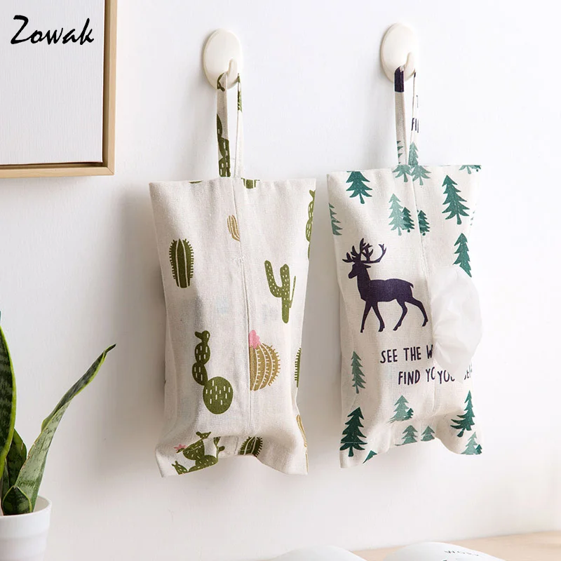 

Cotton Linen Tissue Box Cover Rectangle Hanging Home Office Car Automotive Decor Storage Box Napkin Paper Organizer Holder Case