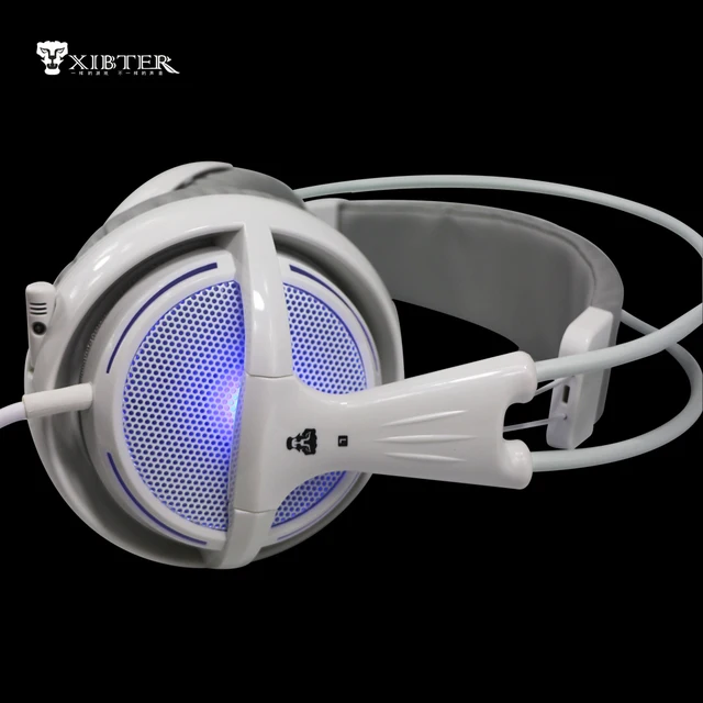 Xibter Over-ear Gaming Headphone with Microphone Volume Control Blue LED Lighting Deep Bass Headset For PC Computer Video Games Xibter Over-ear Gaming Headphone with Microphone Volume Control Blue LED Lighting Deep Bass Headset For PC Computer Video Games