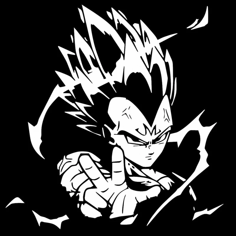 Vegeta аниме Виниловые стены домашняя Декорация-наклейка Dragon Ball Z персонаж стены плакат съемные автомобильные для окон виниловые наклейки искусство AZ832