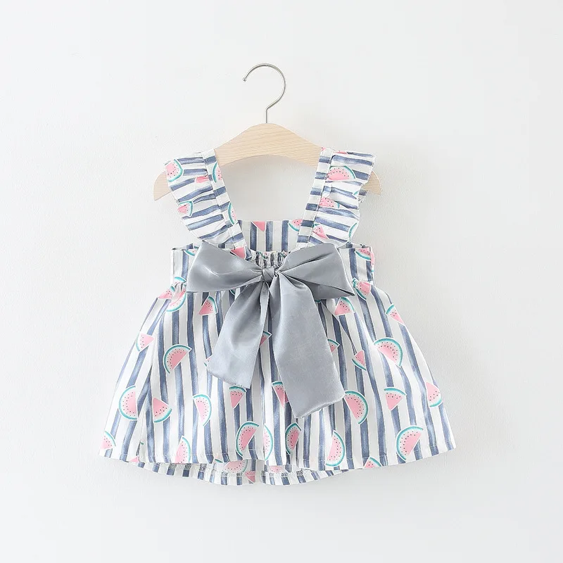 Vestido infantil/ Топ, модное платье для маленьких девочек однотонное платье с принтом арбуза Детская летняя одежда
