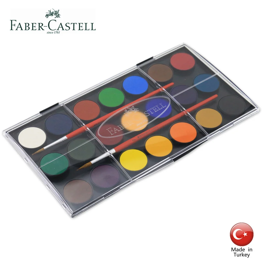 Faber Castell Профессиональный живописец 21 цветных акварельных красок однотонные отправить кисть