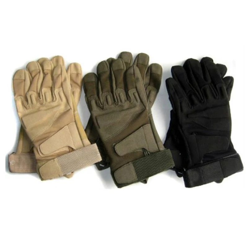 Outdoor Men Adventure Army Gloves Full Finger Military Police Safety Anti-Slippery Leather Wear-Resistant Tactical-Gloves M-XL