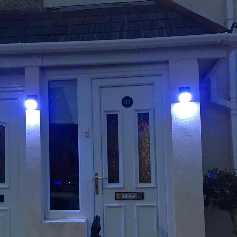 Sensor de Movimento Água ao ar Parede para Casa Luz à Prova Pacote Luzes Solares 20 Leds Night Security Dwaterproof Livre Iluminação Jardim Pátio 4 Led 9 4 pacote led luzes solares 20 leds