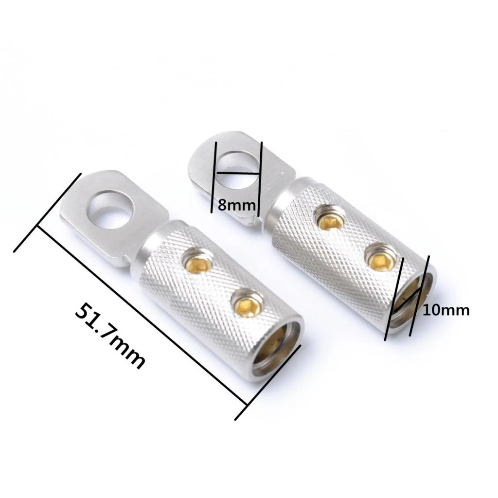 1 Pair Wire Coupler Butt Terminal Connector 4GA AWG Joiner Barrel Set Screw